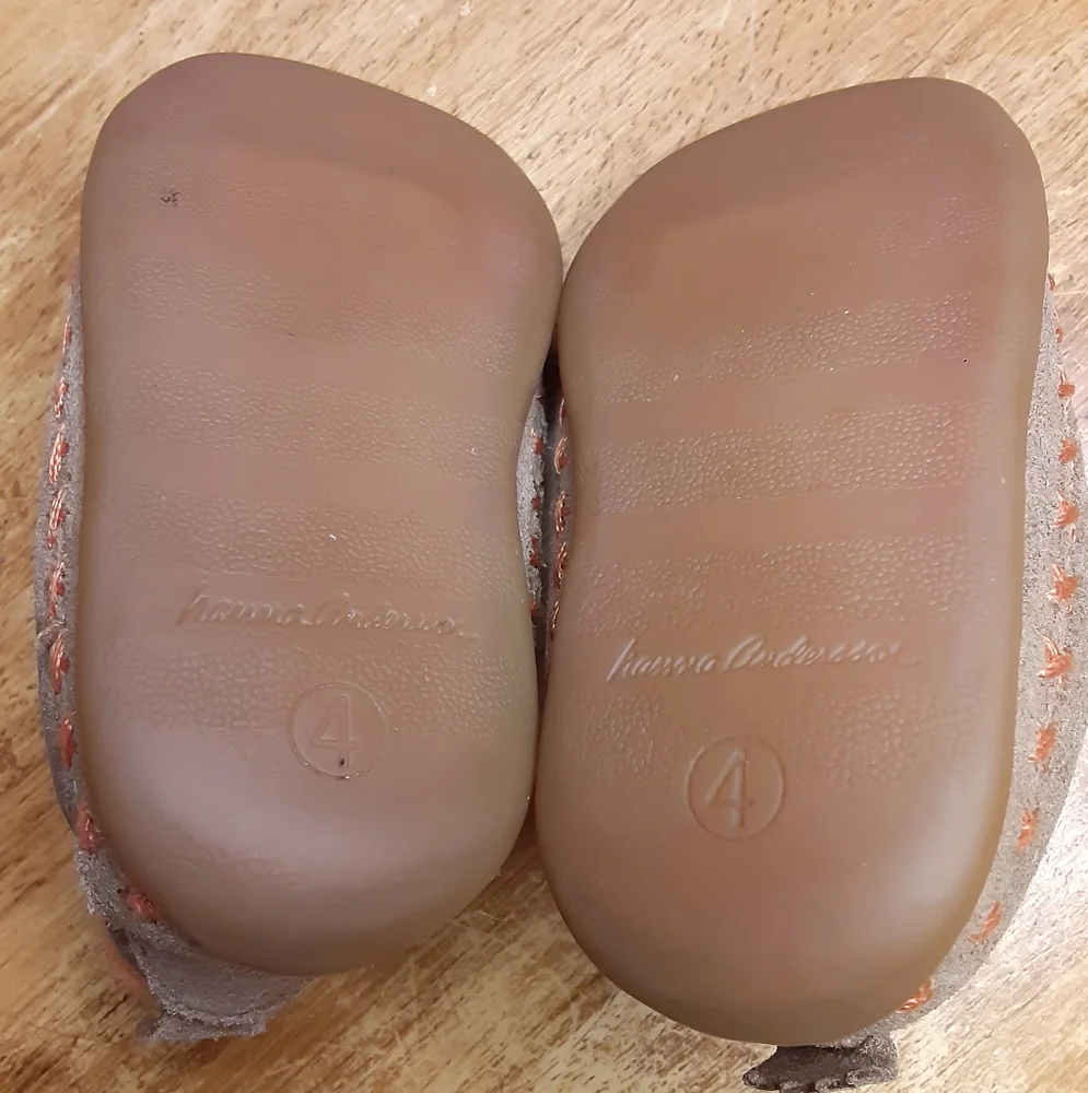 Hanna Anderson Toleson Crib Shoes Lion Suede Leather Baby Moccasins